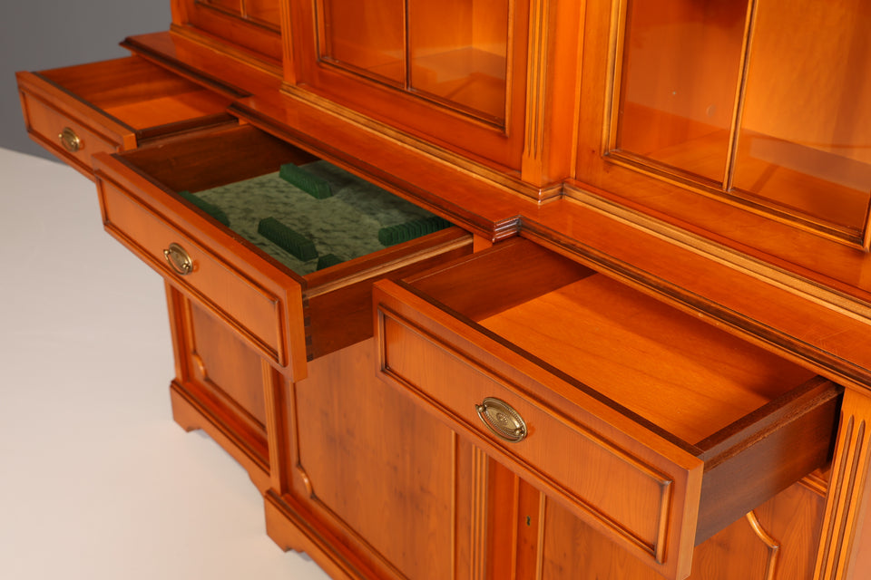 Edle Englische Vitrine Eibe Bücherschrank Heldense Stil Schrank Bibliothek