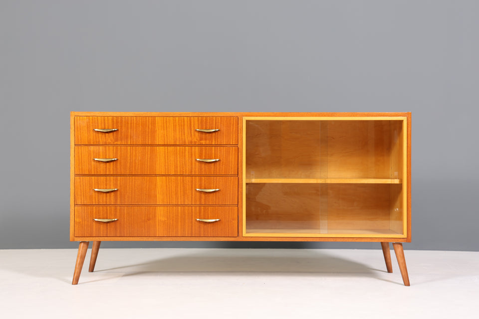 Seltenes Mid Century Vintage Sideboard Retro Vitrine