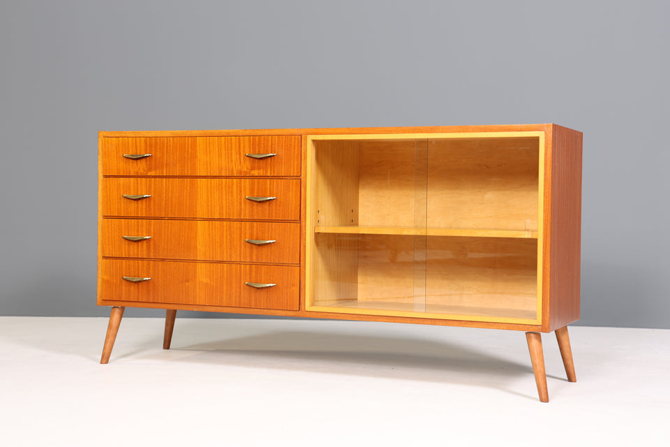 Seltenes Mid Century Vintage Sideboard Retro Vitrine