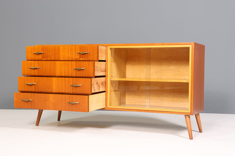 Seltenes Mid Century Vintage Sideboard Retro Vitrine
