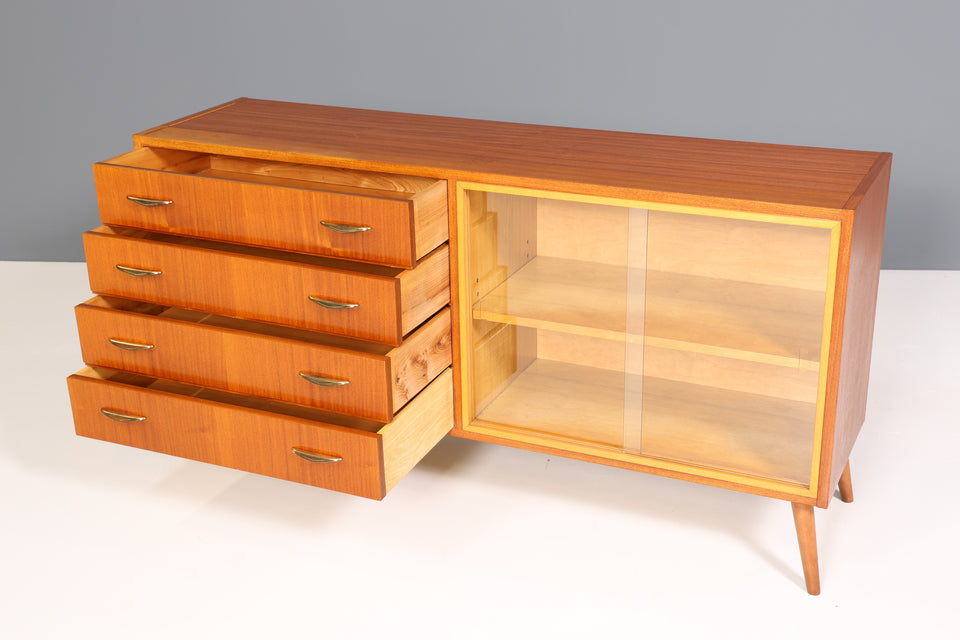 Seltenes Mid Century Vintage Sideboard Retro Vitrine
