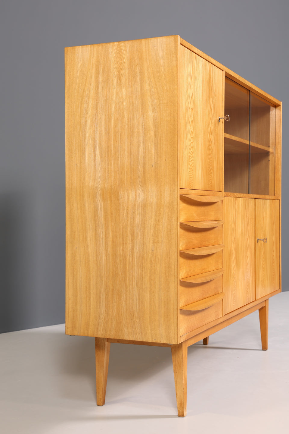 Original Hellerau Mid Century Vitrine Schrank Franz Ehrlich 602 Kommode Bücherregal