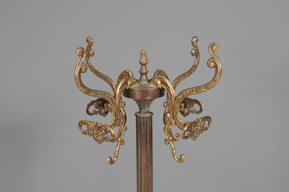 Stilvoller Jugendstil Messing Garderobenständer Antik Garderobe