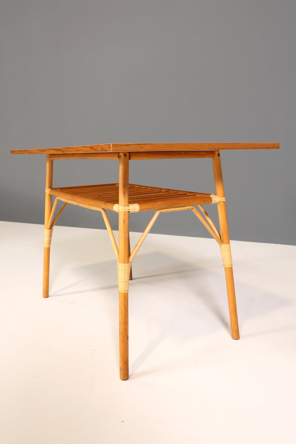 Mid Century Bambus Couchtisch Retro DDR Beistelltisch