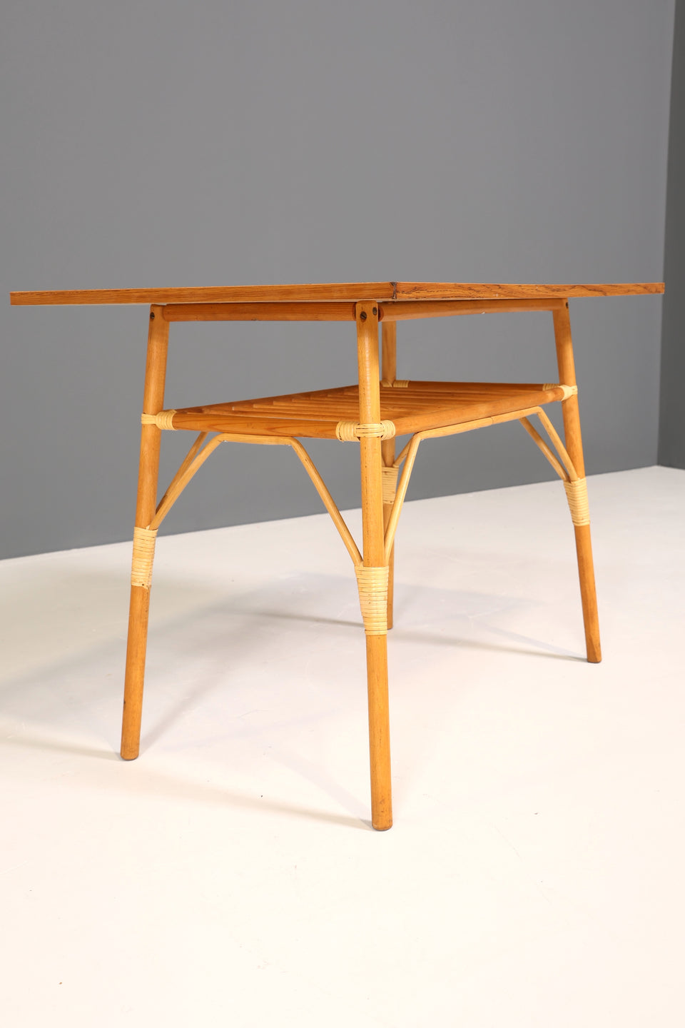 Mid Century Bambus Couchtisch Retro DDR Beistelltisch