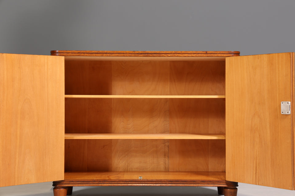 Schlichte Mid Century Retro Kommode Vintage Nussbaum Sideboard