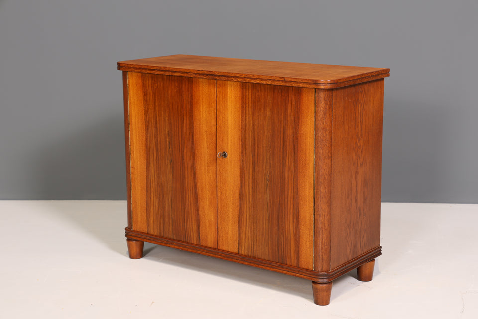 Schlichte Mid Century Retro Kommode Vintage Nussbaum Sideboard