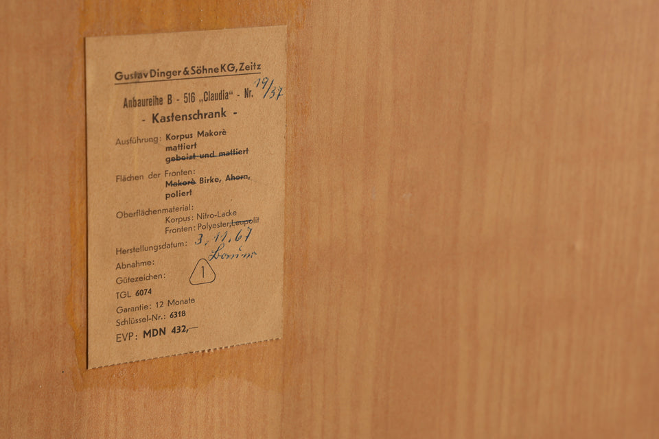 Wunderschöner Mid Century Schrank Retro Highboard Vintage Kleiderschrank