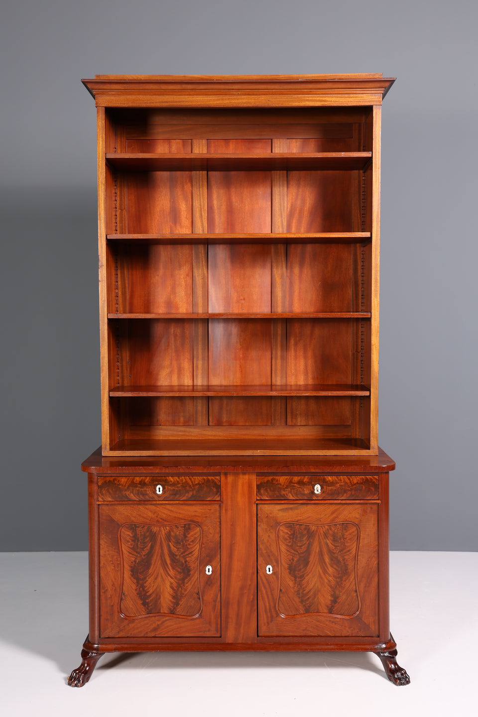 Edles Louis Philippe XXL Regal um 1880 Biedermeier Antik Schrank um 1880