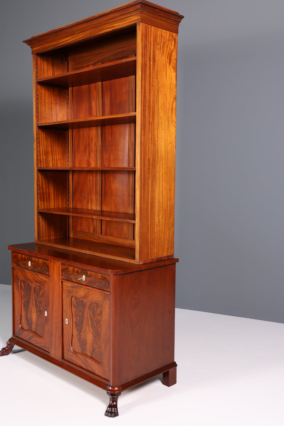 Edles Louis Philippe XXL Regal um 1880 Biedermeier Antik Schrank um 1880