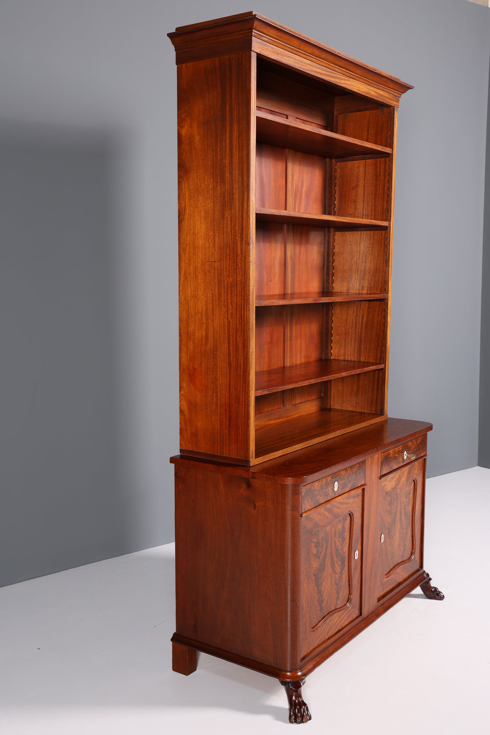 Edles Louis Philippe XXL Regal um 1880 Biedermeier Antik Schrank um 1880