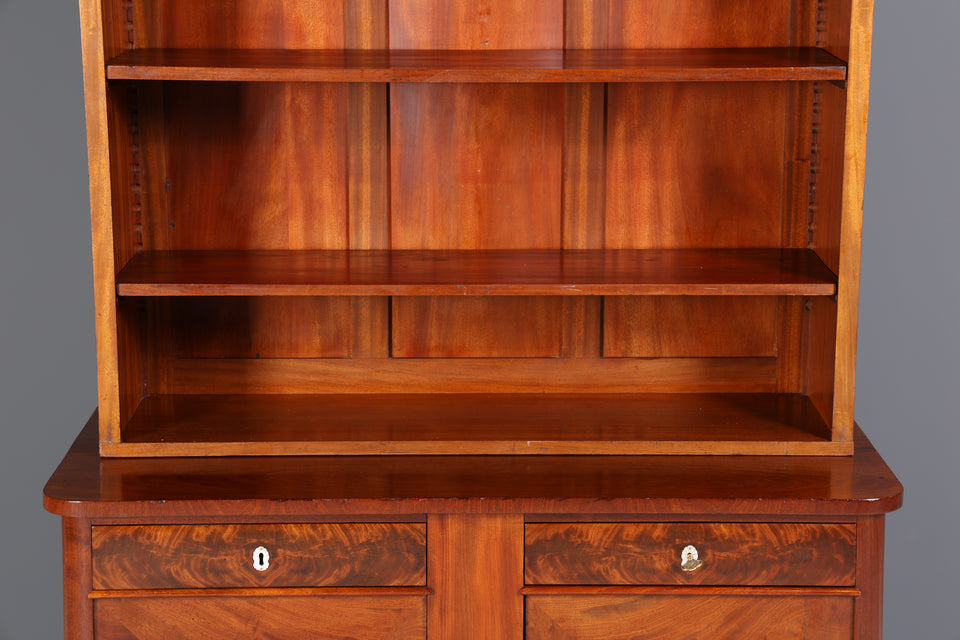 Edles Louis Philippe XXL Regal um 1880 Biedermeier Antik Schrank um 1880
