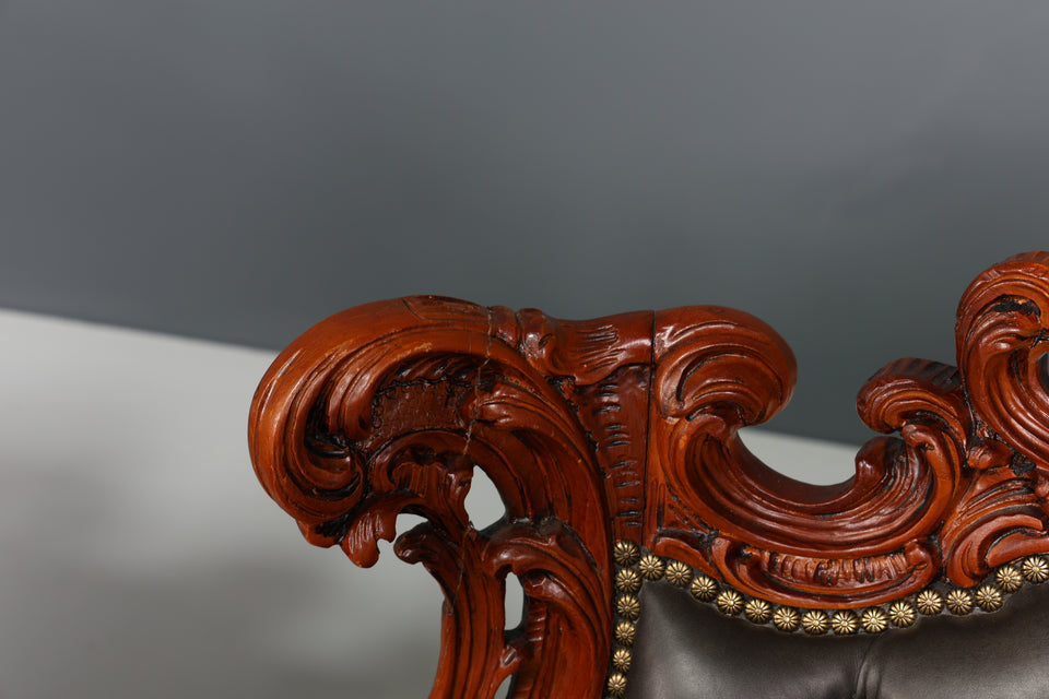 Königliches 3-Sitzer Barock Sofa echt Leder Luxus Chesterfield Couch