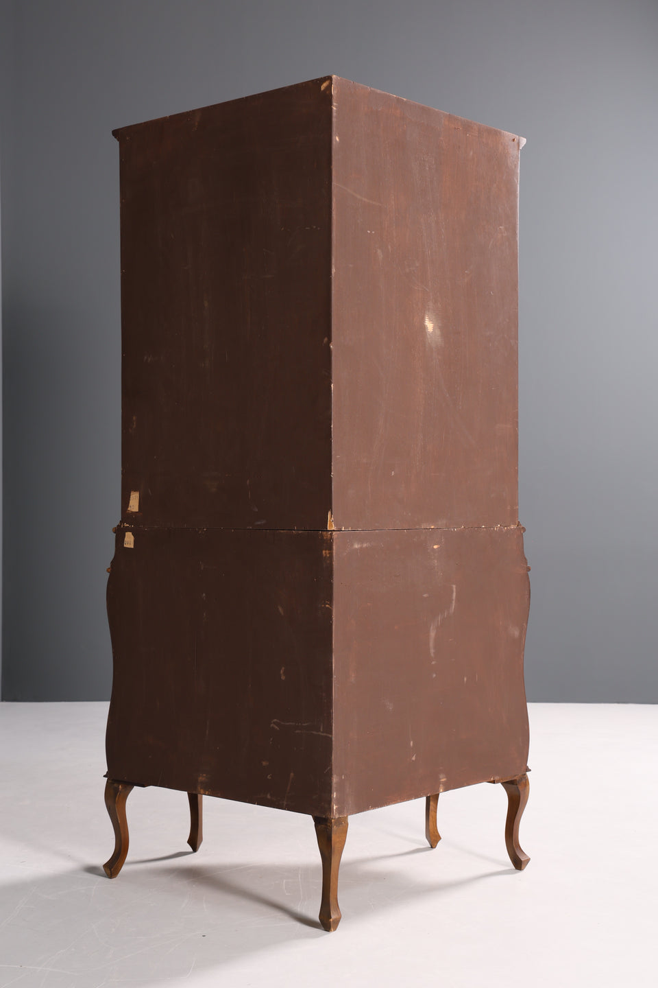 Wunderschöne Barock Eckvitrine echt Holz Chippendale Regal