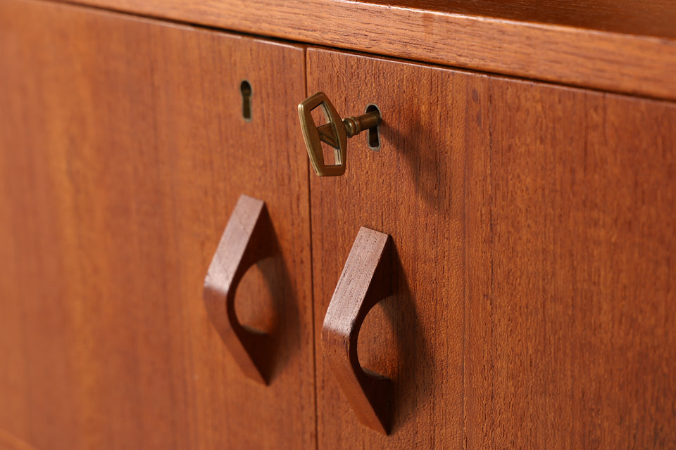 Skandinavisches Teak Holz Regal Mid Century Bücherregal Kommode
