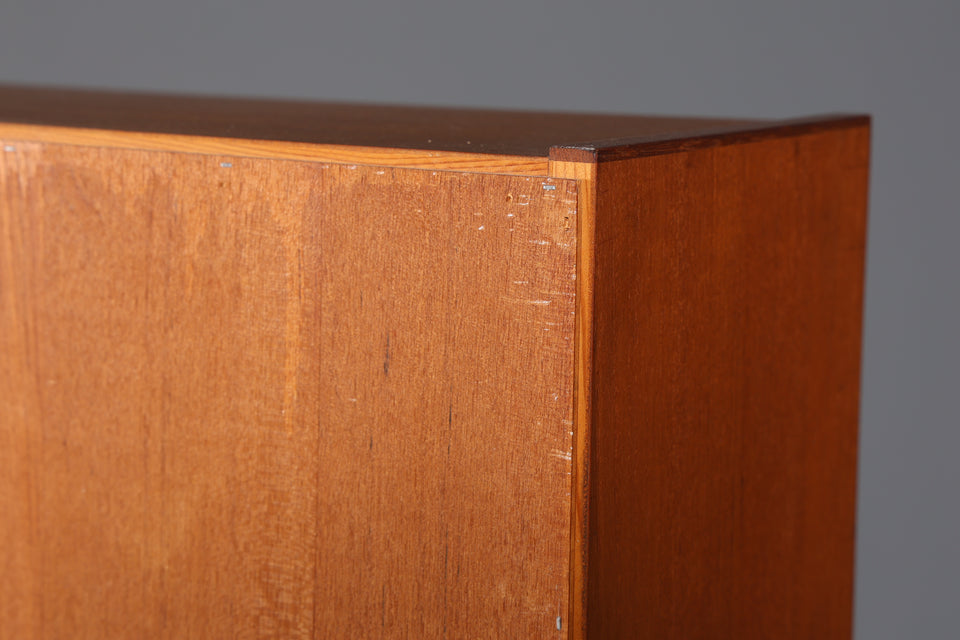 Skandinavisches Teak Holz Regal Mid Century Bücherregal Kommode