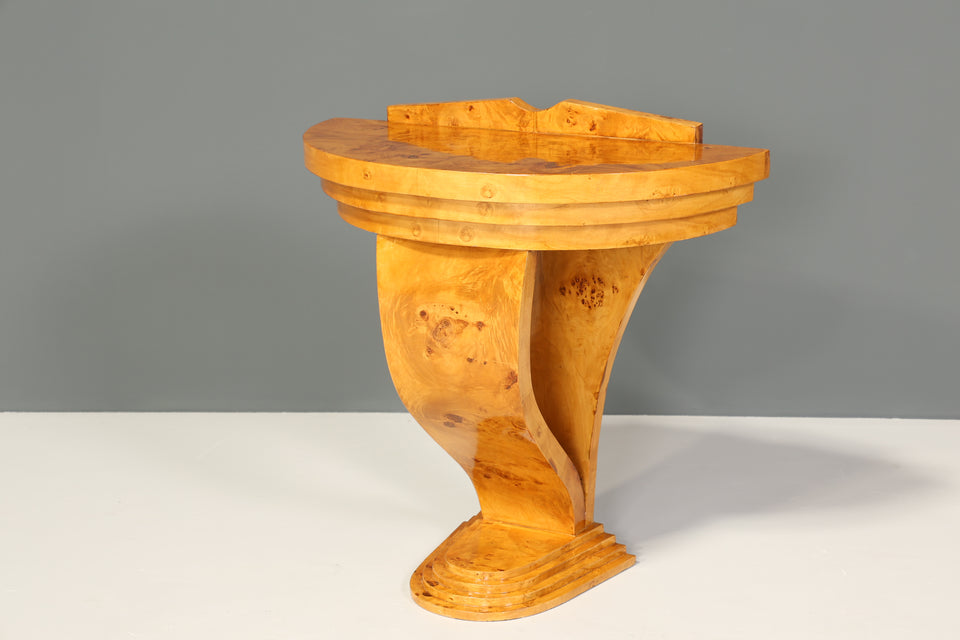 Traumhafte Art Deco Stil Wandkonsole Birke Flurablage