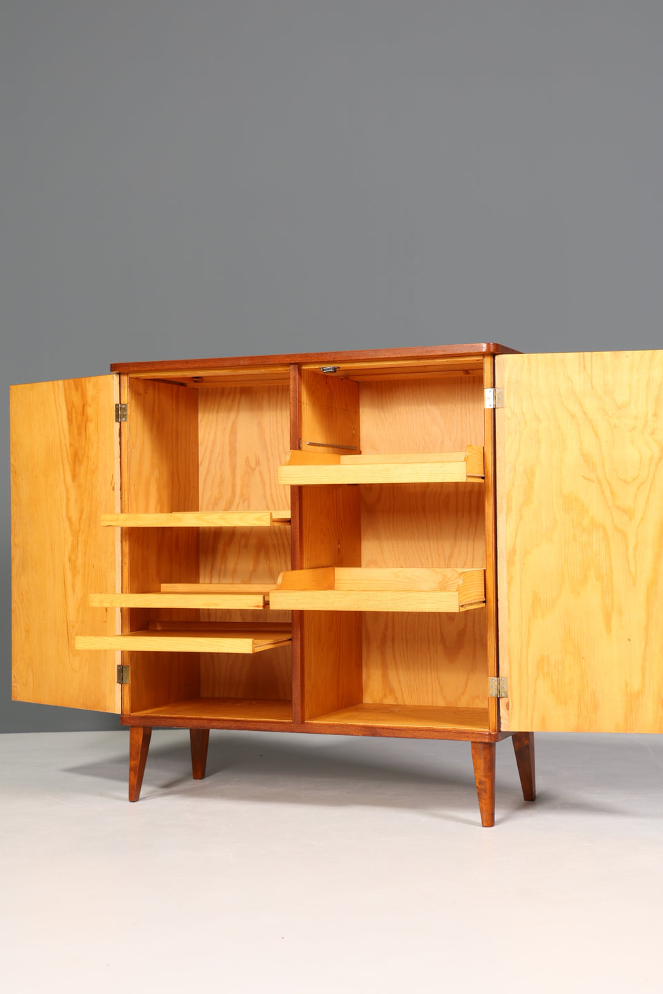 Wunderschöne Mid Century Kommode echt Holz Wäscheschrank 60s 70s Highboard