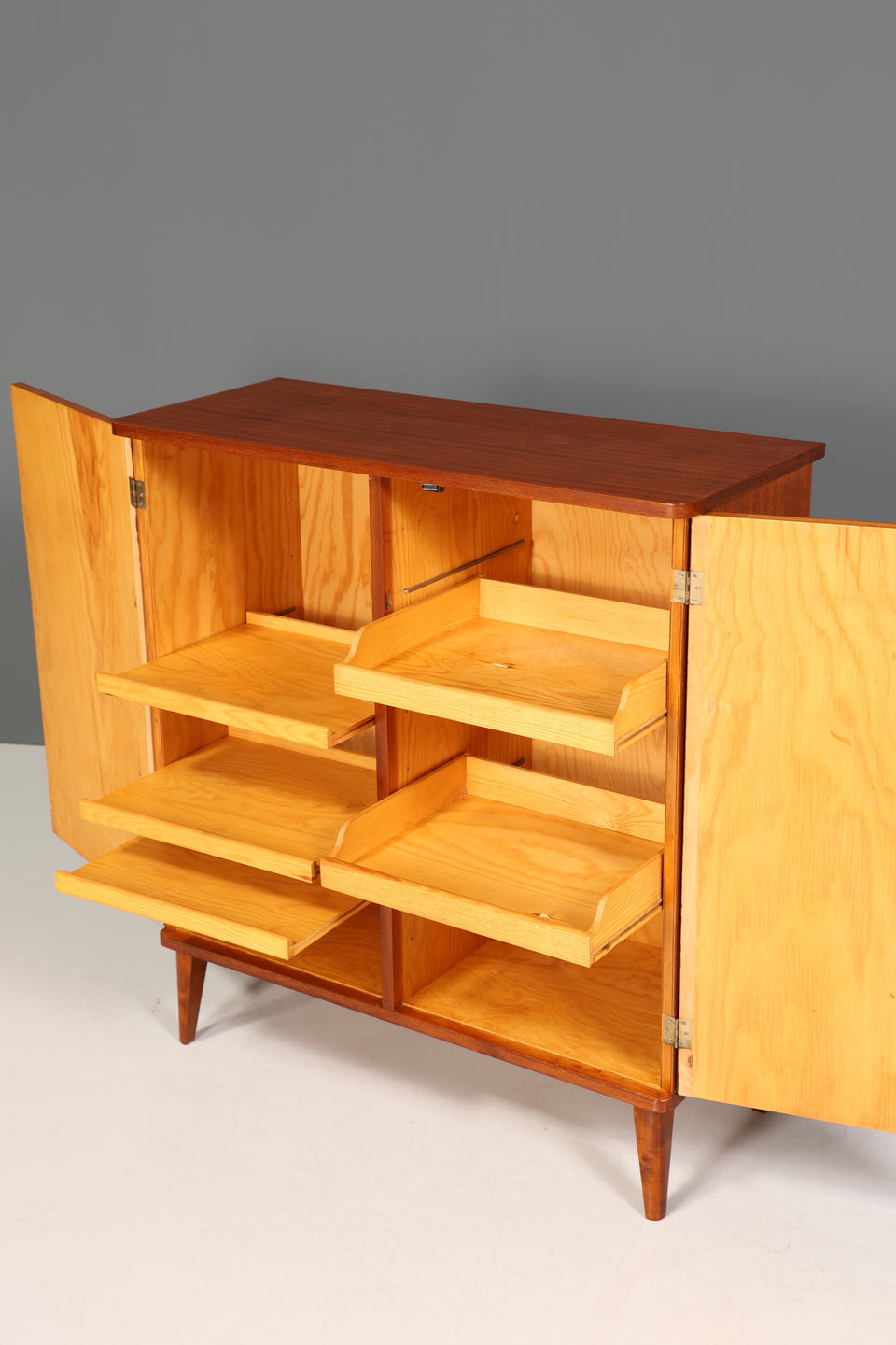 Wunderschöne Mid Century Kommode echt Holz Wäscheschrank 60s 70s Highboard