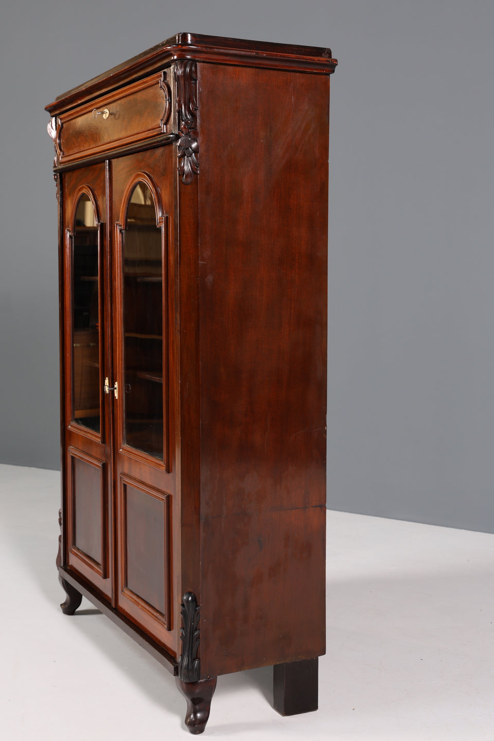 Traumhafte Louis Philippe Vitrine Biedermeier Schrank echt Holz um 1880