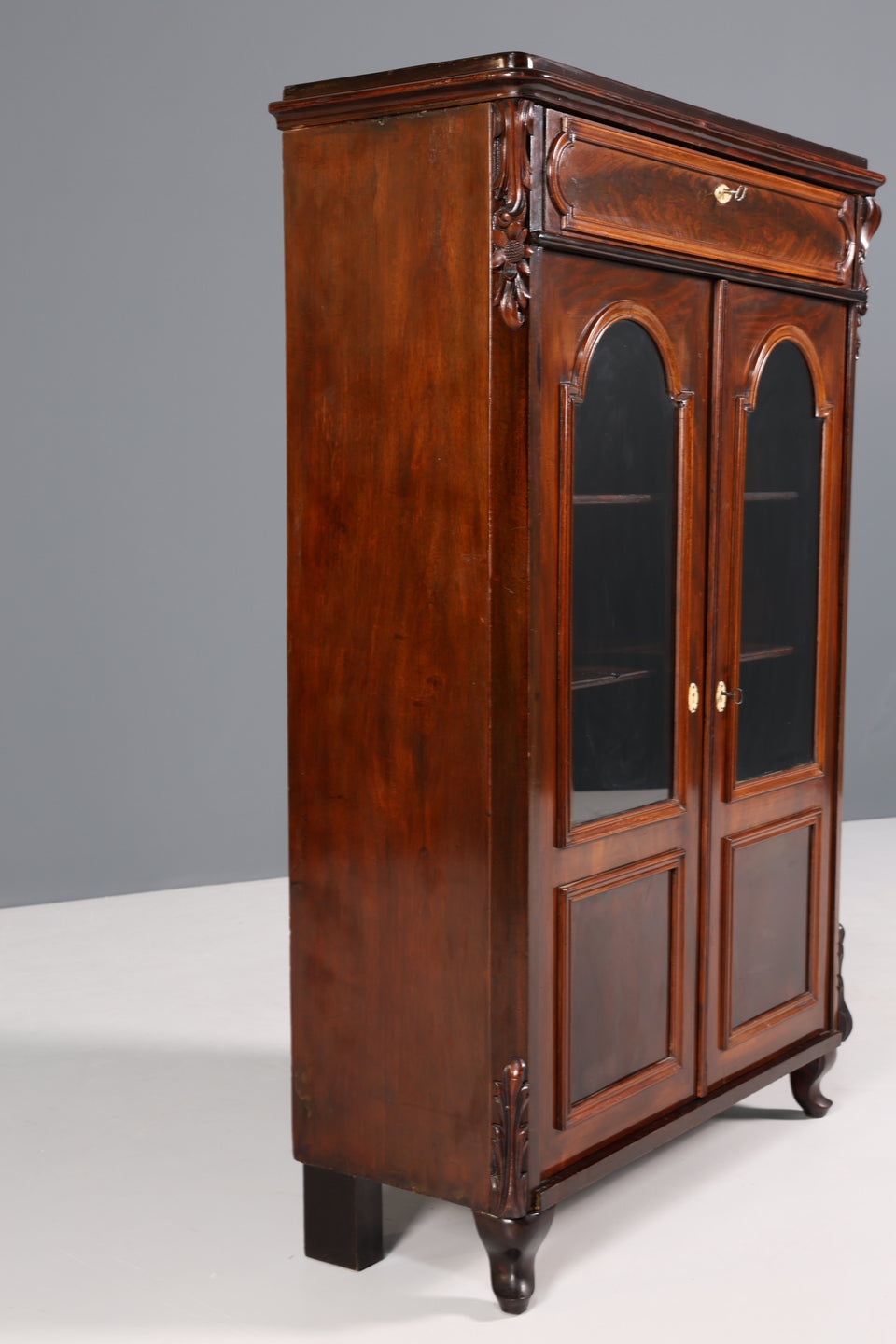 Traumhafte Louis Philippe Vitrine Biedermeier Schrank echt Holz um 1880