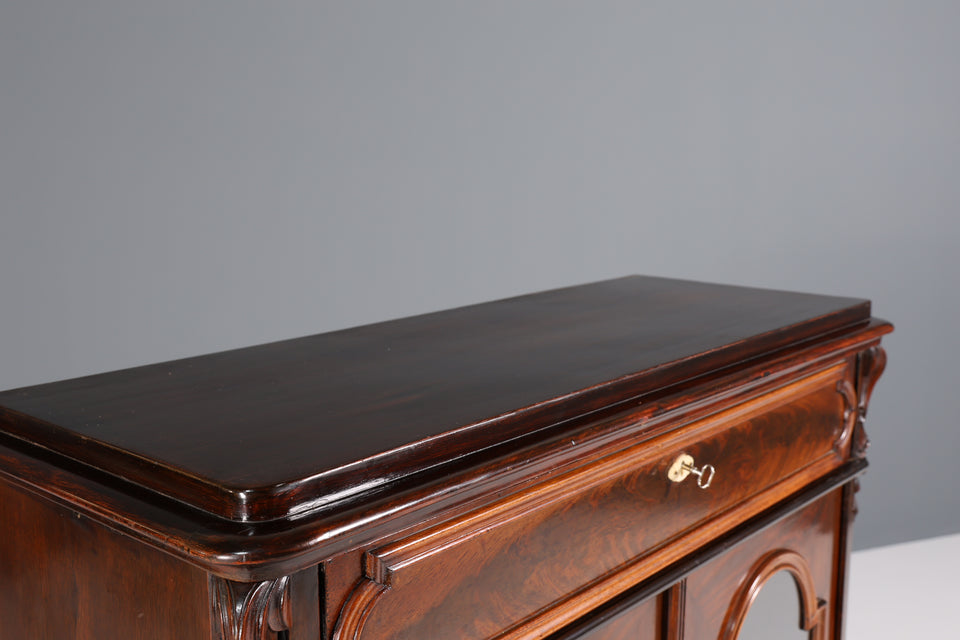 Traumhafte Louis Philippe Vitrine Biedermeier Schrank echt Holz um 1880