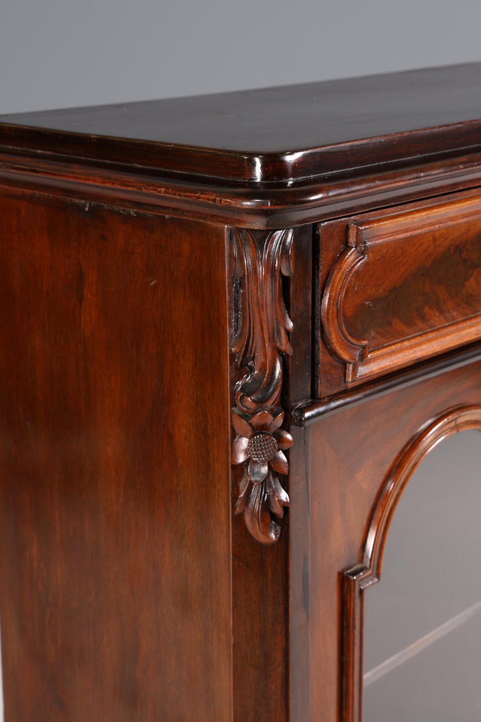Traumhafte Louis Philippe Vitrine Biedermeier Schrank echt Holz um 1880