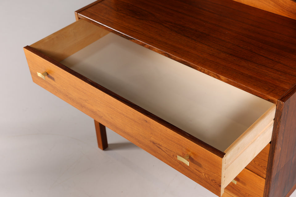 Traumhafte Mid Century Vitrine Palisander Holz Schrank Regal
