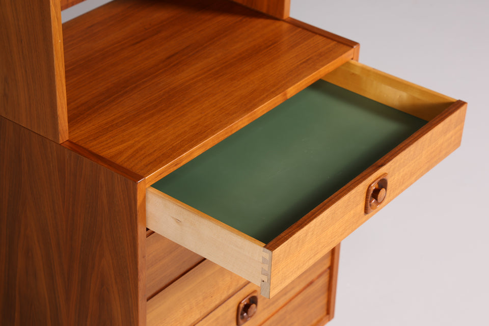 Mid Century Børge Morgensen Regal Vitrine Teak Bücherschrank