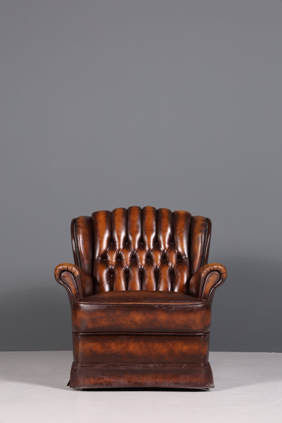 Original Chesterfield Relax Sessel echt Leder Herrensessel 1 von 2