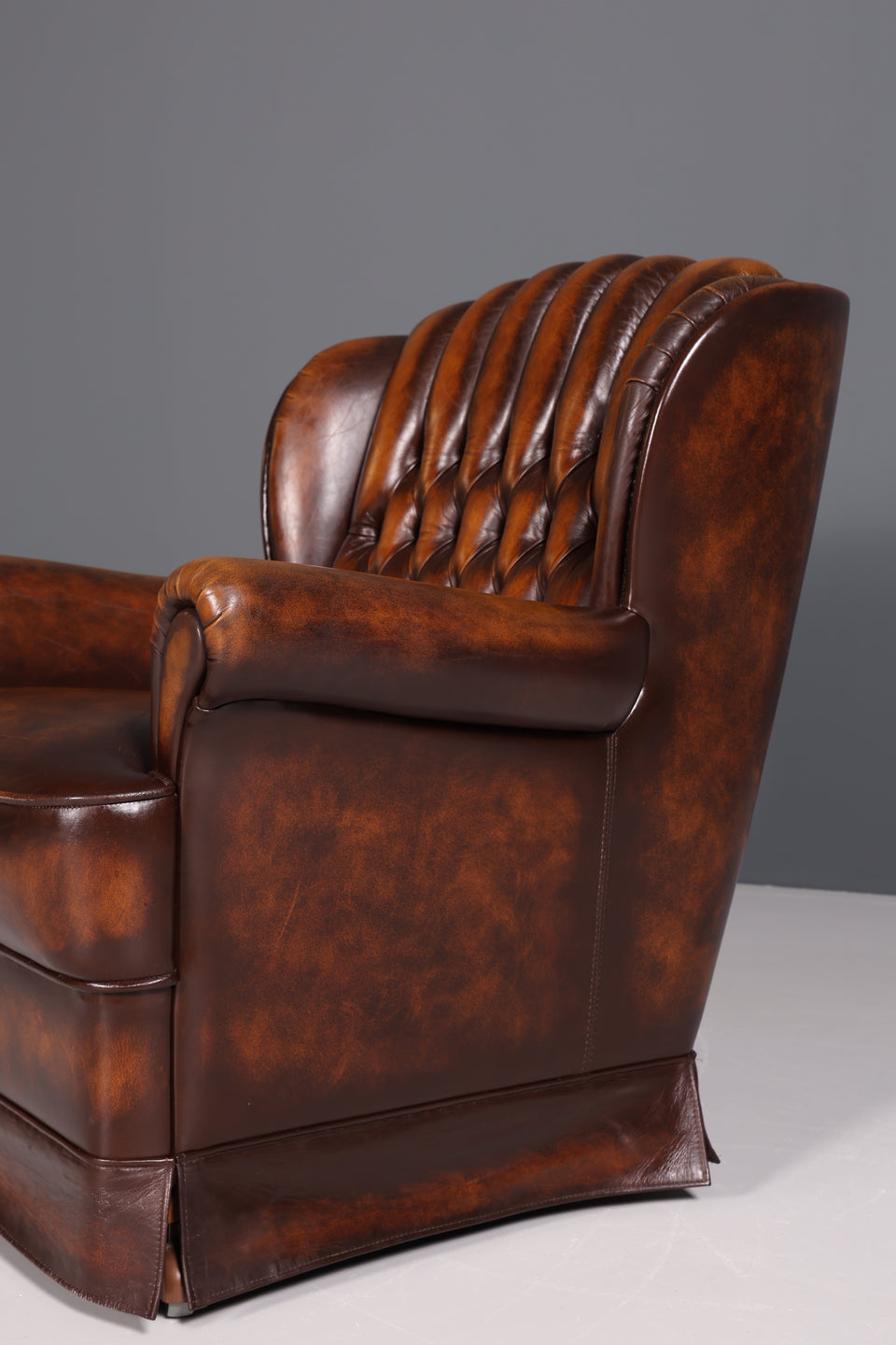 Original Chesterfield Relax Sessel echt Leder Herrensessel 1 von 2