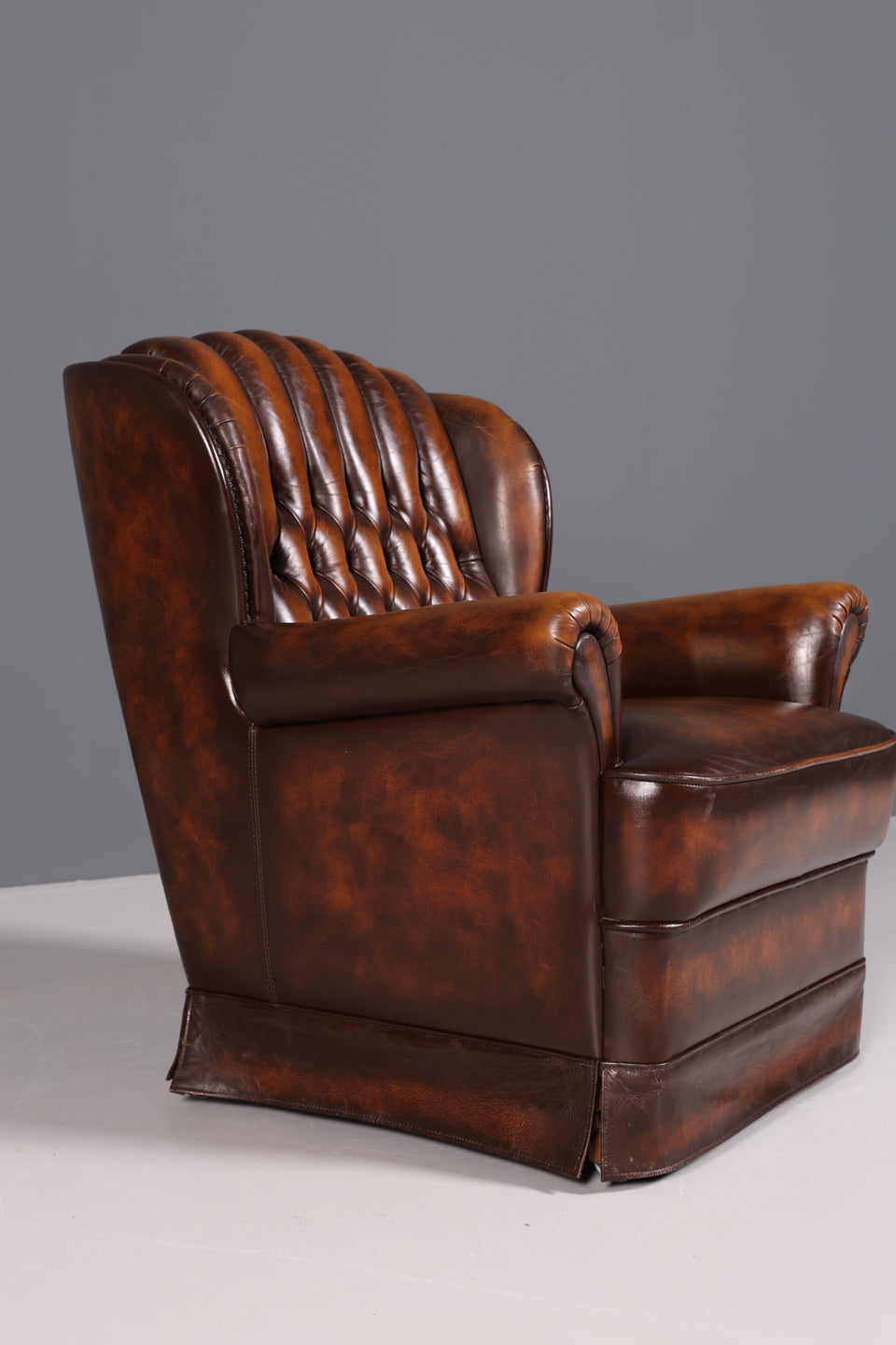 Original Chesterfield Relax Sessel echt Leder Herrensessel 1 von 2