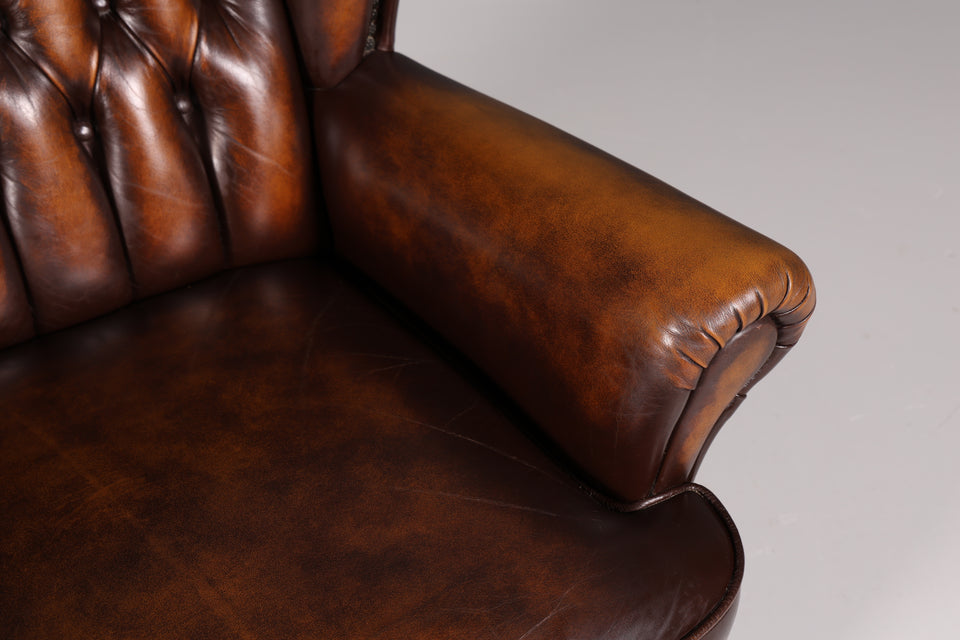 Original Chesterfield Relax Sessel echt Leder Herrensessel 1 von 2