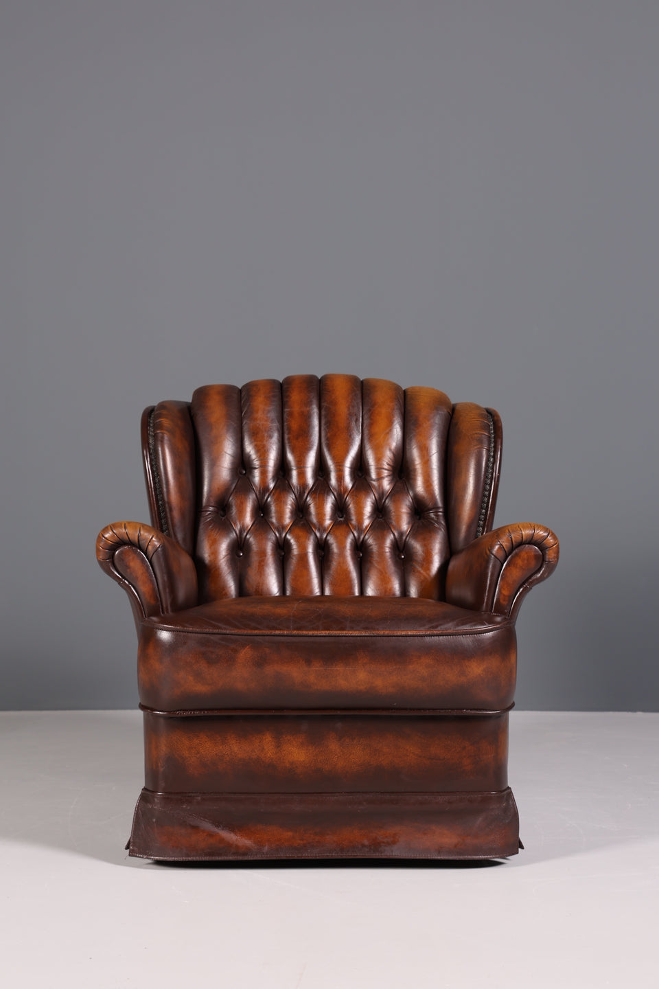 Original Chesterfield Relax Sessel echt Leder Herrensessel 2 von 2