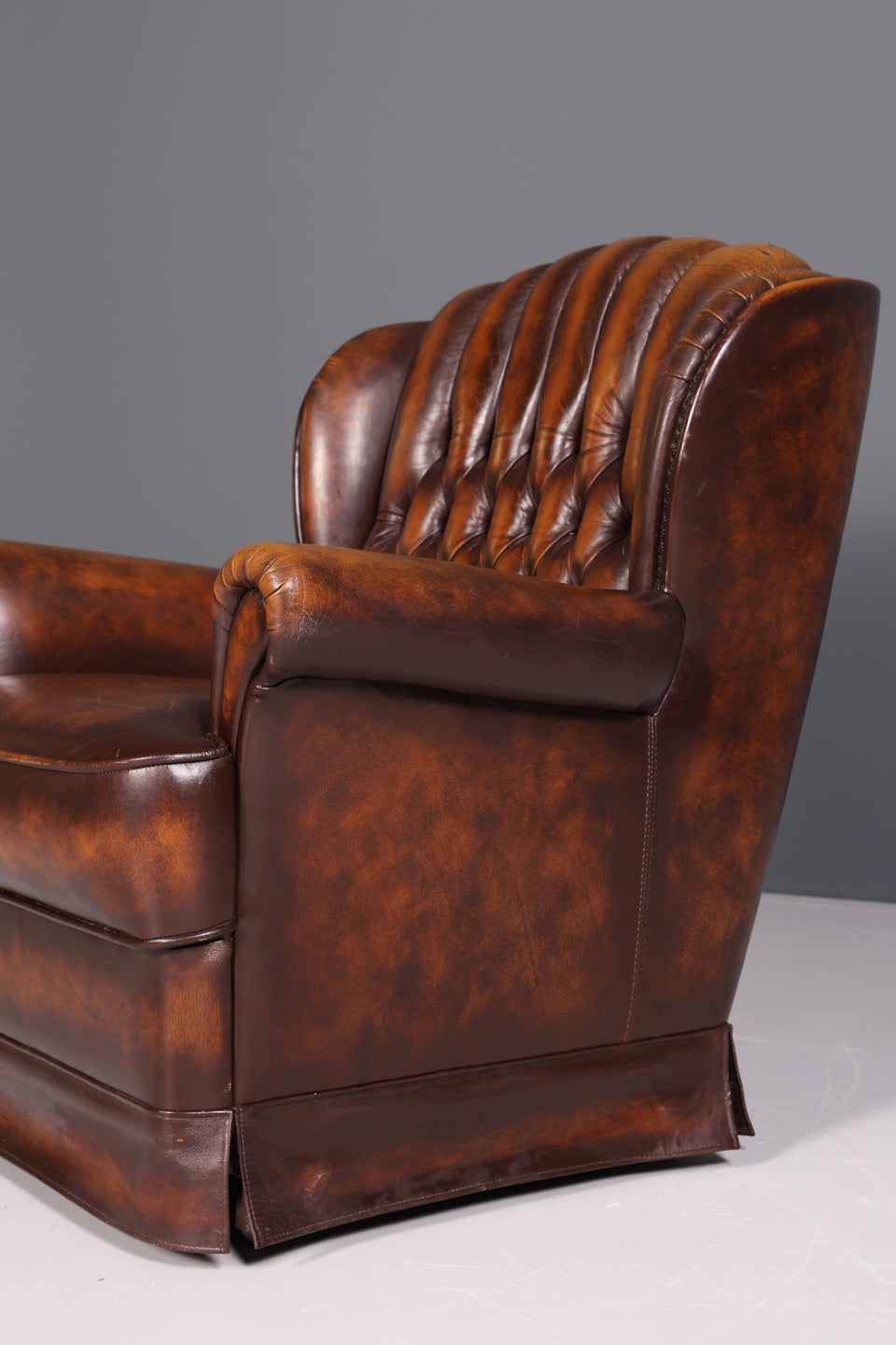 Original Chesterfield Relax Sessel echt Leder Herrensessel 2 von 2