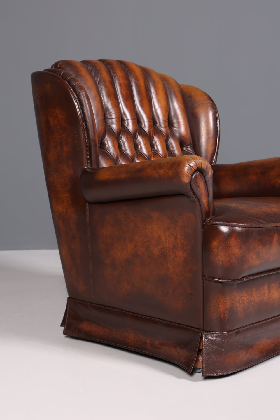 Original Chesterfield Relax Sessel echt Leder Herrensessel 2 von 2