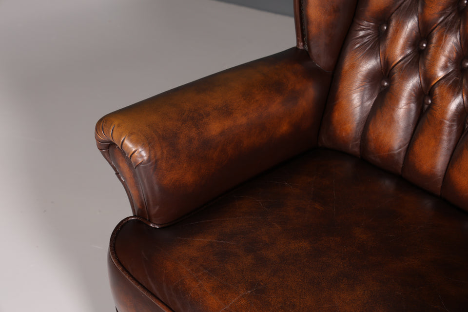 Original Chesterfield Relax Sessel echt Leder Herrensessel 2 von 2