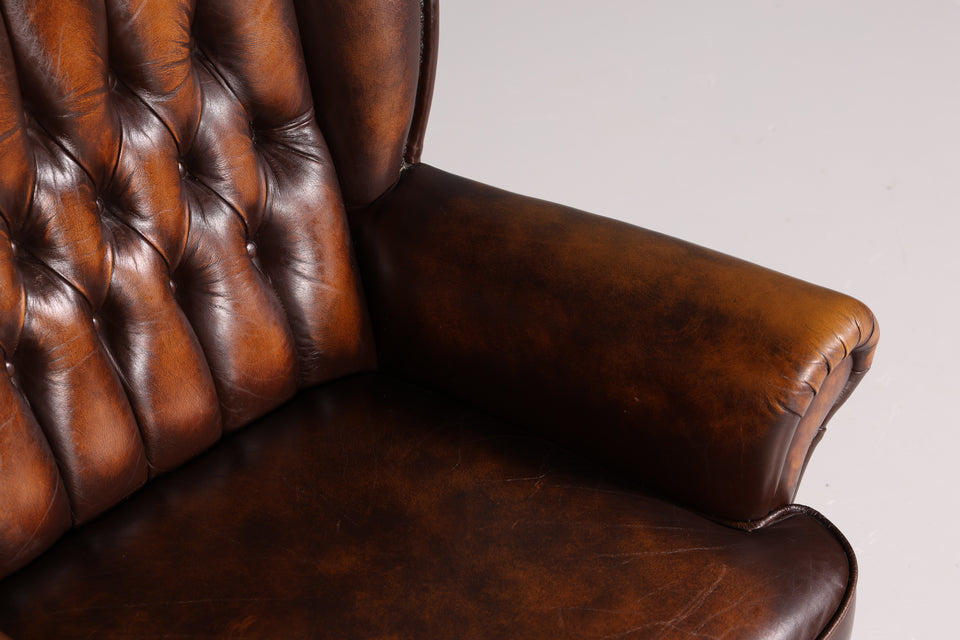 Original Chesterfield Relax Sessel echt Leder Herrensessel 2 von 2