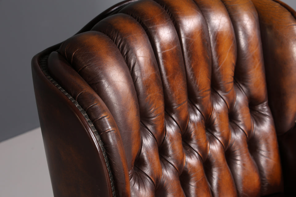 Original Chesterfield Relax Sessel echt Leder Herrensessel 2 von 2