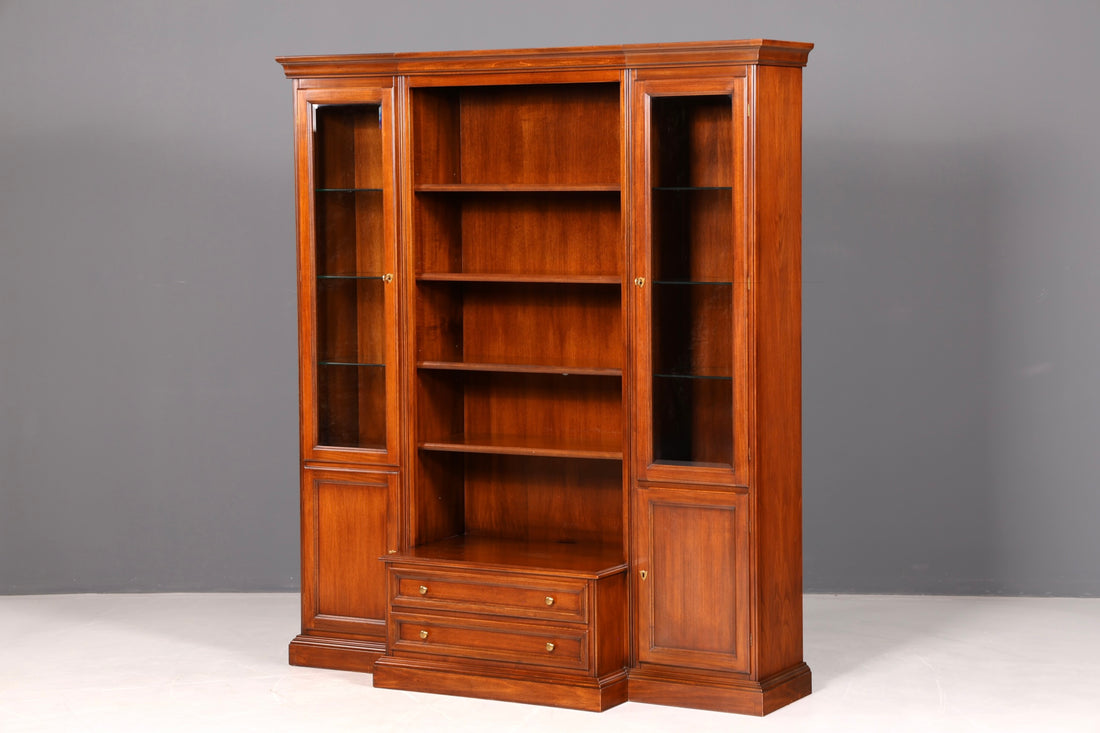 Wunderschöner Original Selva Bücherschrank Bücherregal Vitrine Regal Bibliothek Made in Italy Vintage