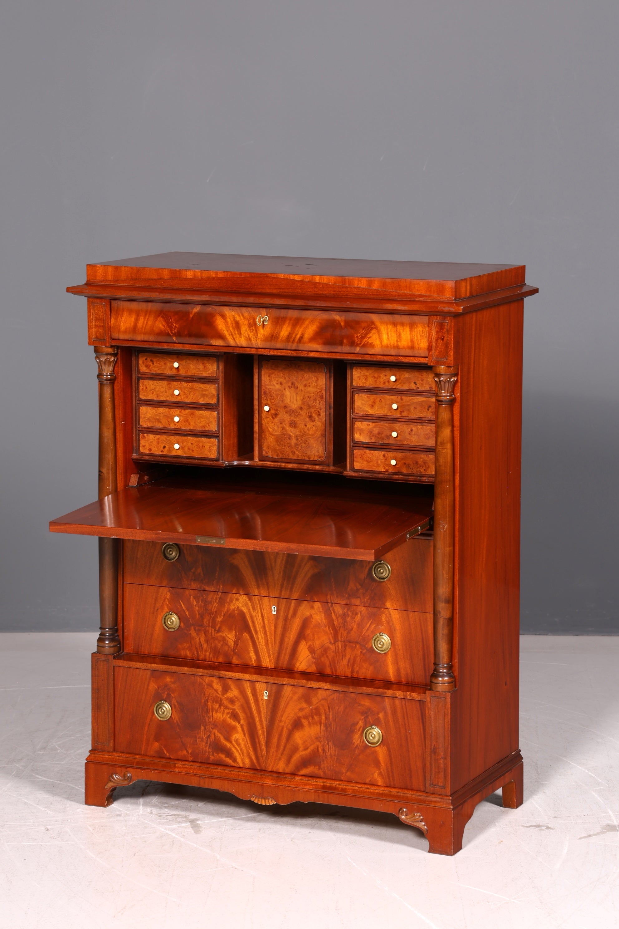 Wunderschöner Original Biedermeier Sekretär Englisch Kommode Antik Bürokommode