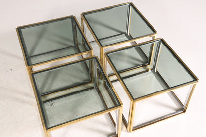 Wunderschöner Original Maison Charles Tisch Chrome Mid Century Coffee Table 70s Couchtisch 5-teilig Wohnzimmer Tisch