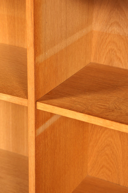 F895 Finish Traumhaftes Mid Century Regal echt Holz Schrank Danish Design Retro Kommode Vintage Bücherregal 60er Jahre