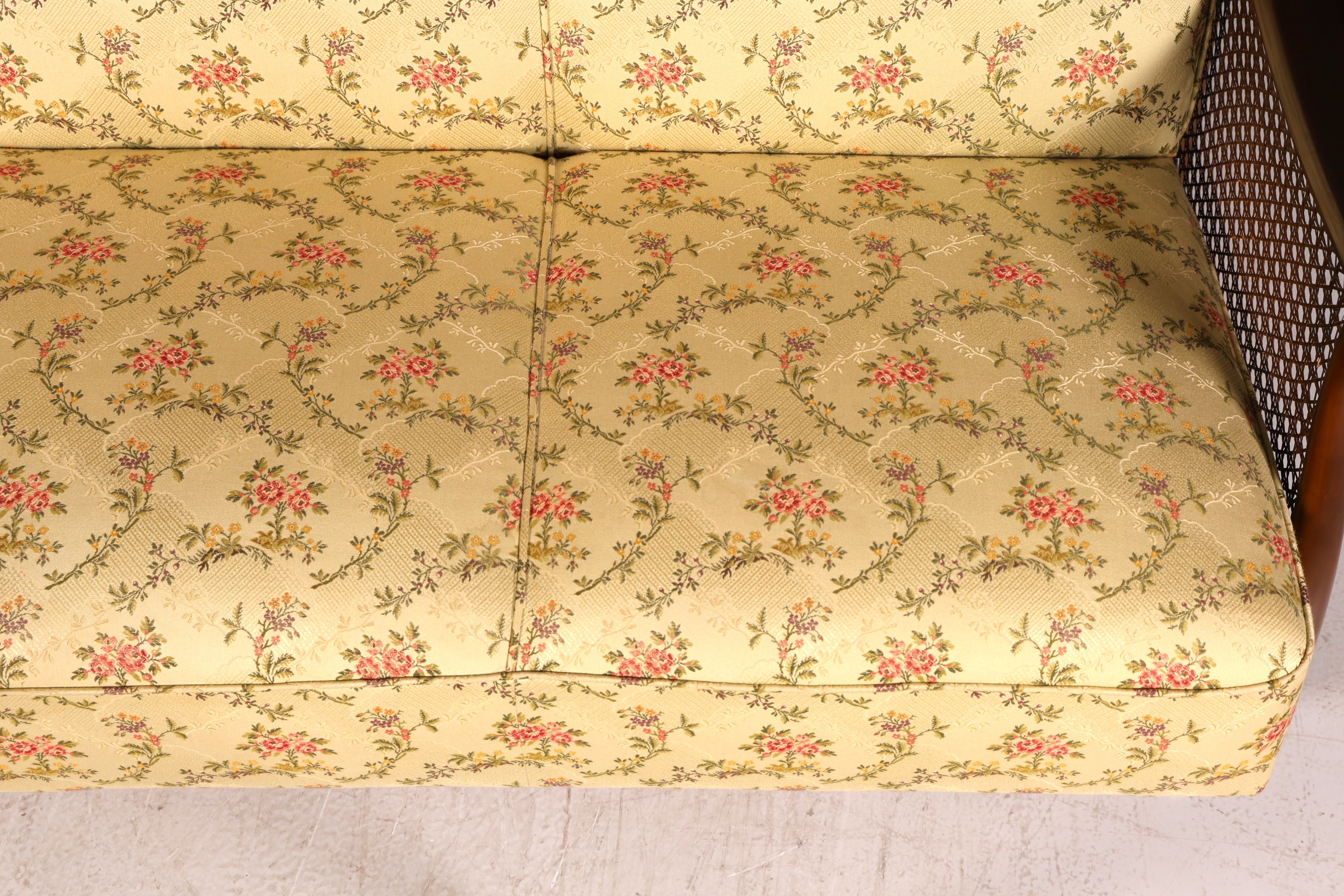 G282 Finish Wunderschönes Chippendale Sofa Antik Barock Stil Wiener Geflecht Couch 3-Sitzer Canapé (Kopie)