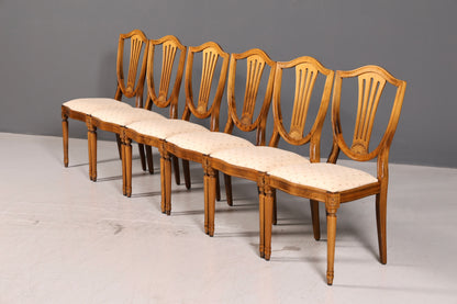 6x Traumhafte Stühle im Gustavianischen Stil Englisch Küchenstühle Antik Stil Esszimmer Stuhl Set