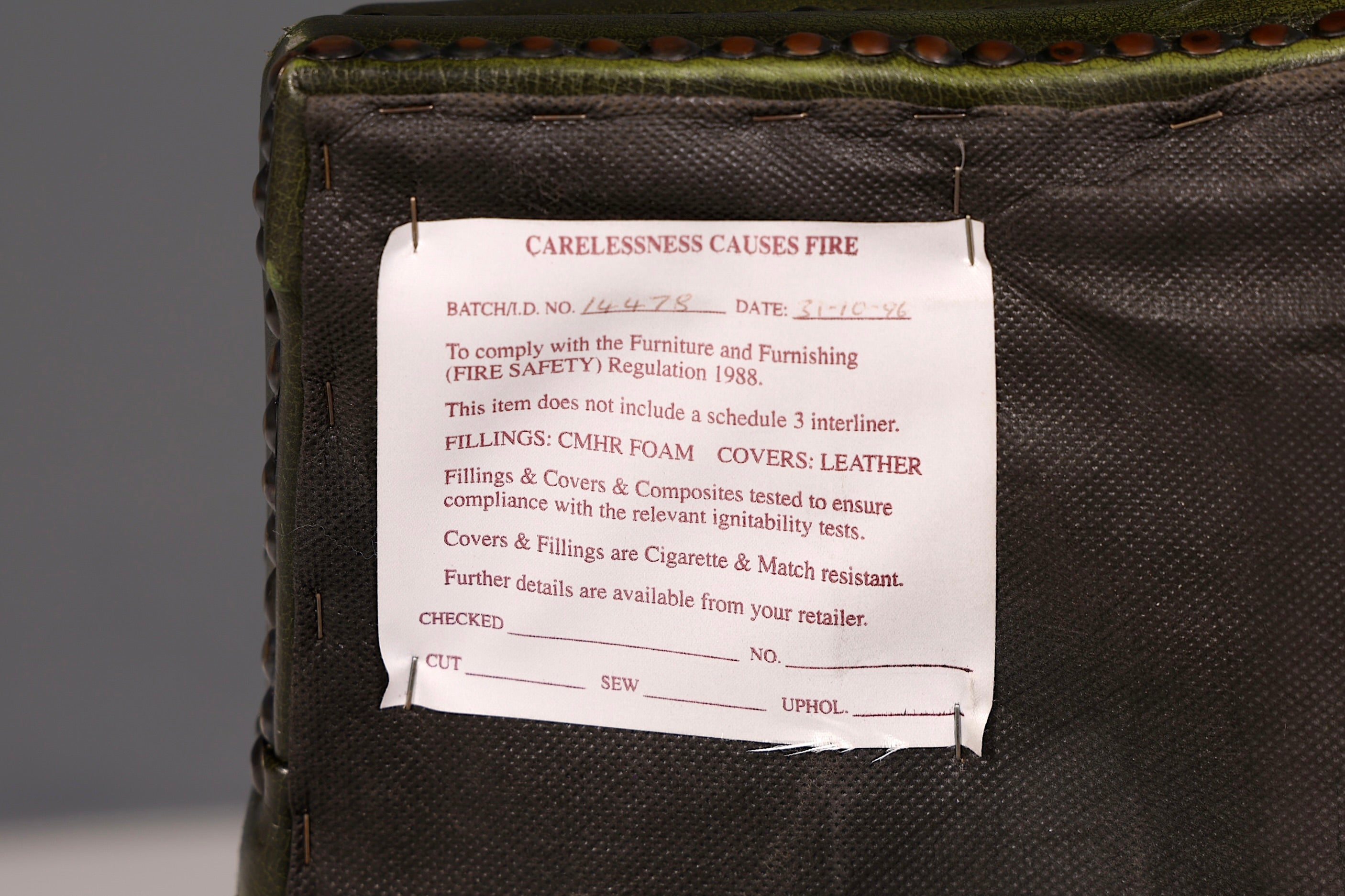 Original Chesterfield Centurion Captain Chair Englisch Grün Echt Leder Sessel Armlehnsessel