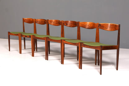 6x Mid Century Palisander Holz Stühle Henry W. Klein Bramin Made in Denmark Danish Design