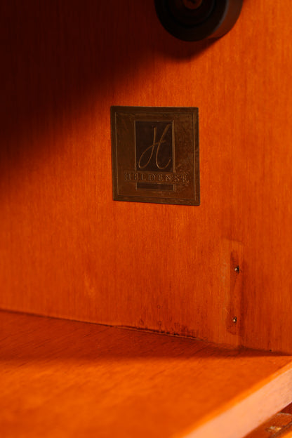 Edle Original Heldense Kommode Eibe Englisch 60s Hifi Schrank TV Schrank Klappschrank Vintage
