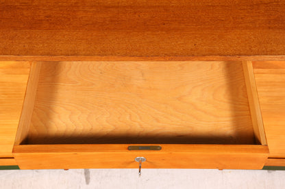 Wunderschöner Bauhaus Rollladen Schreibtisch Mid Century Echt Holz Bürotisch Office Table Vintage