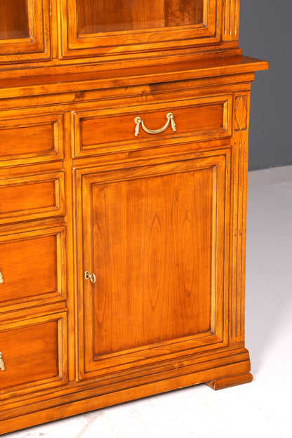 Wunderschöne Original Selva Vitrine Villa Borghese Antik Massivholz Buffet Schrank Bibliothek Glasvitrine Made in Italy